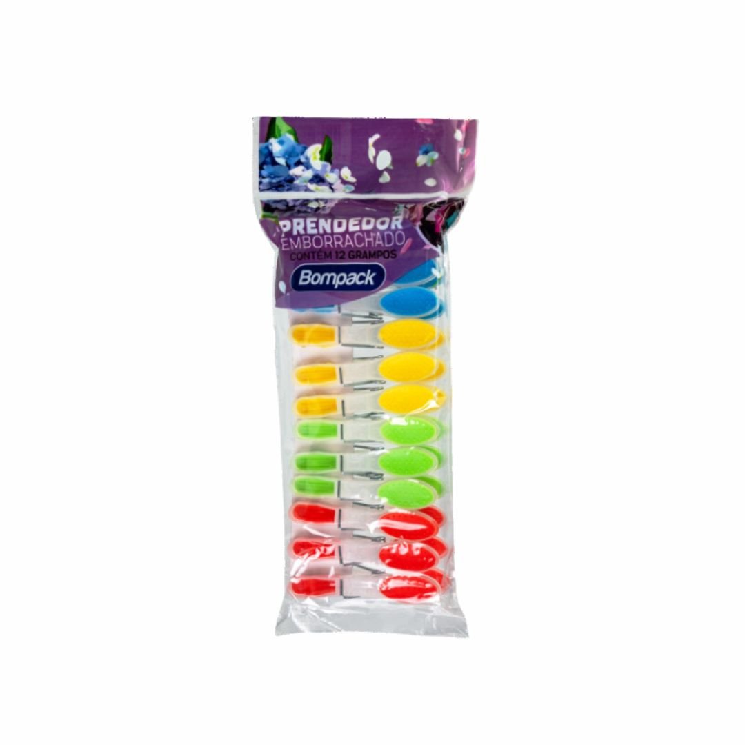 Prendedor emborrachado Bompack c/12